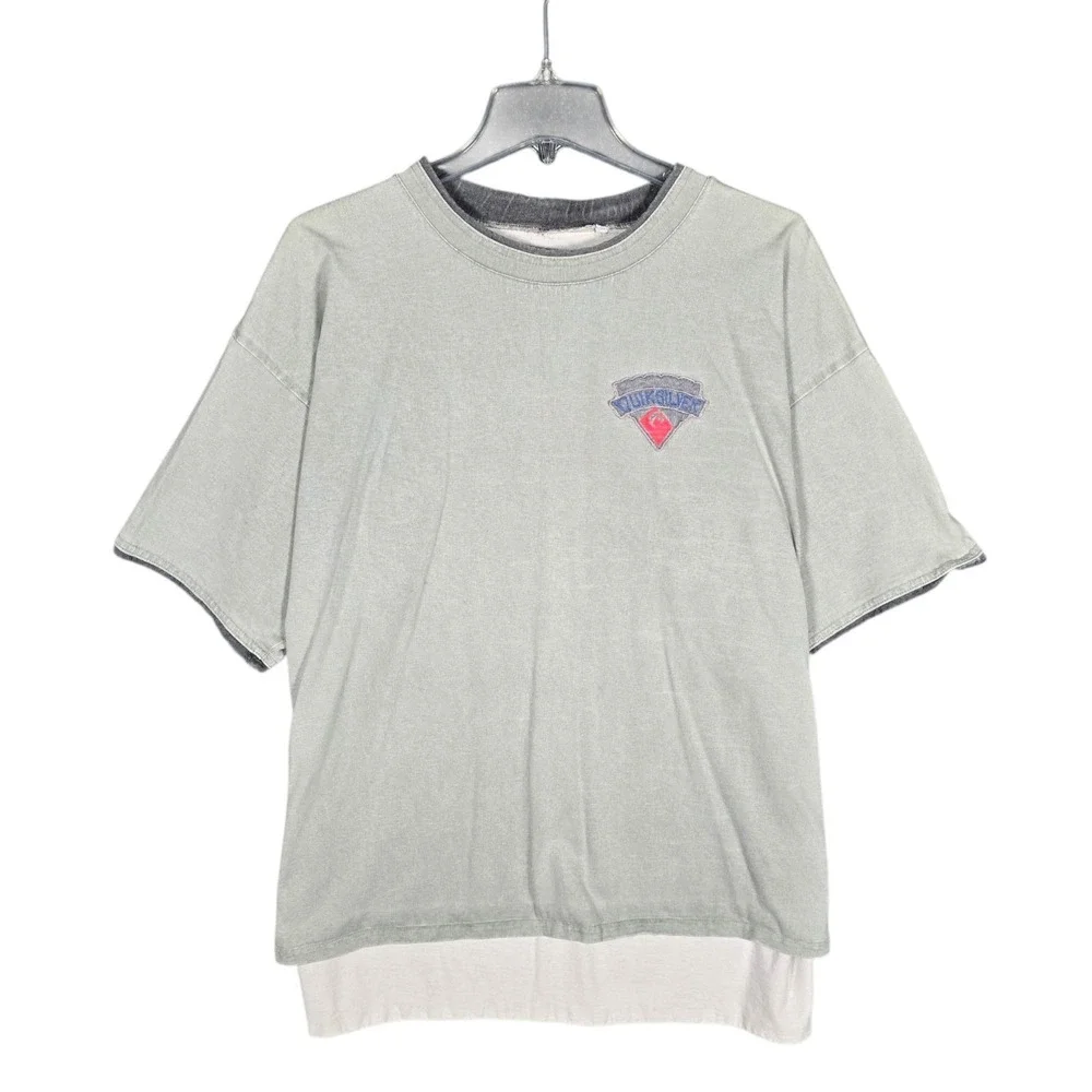 Vintage Quiksilver Master Plan T-Shirt Mens XL 80s 90s Surf Skate Embroidered